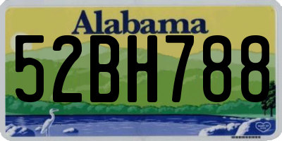AL license plate 52BH788