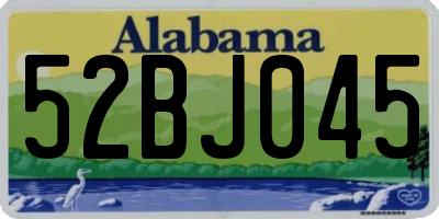 AL license plate 52BJ045