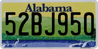 AL license plate 52BJ950