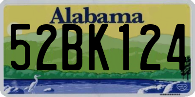 AL license plate 52BK124