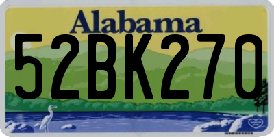 AL license plate 52BK270