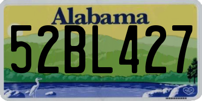 AL license plate 52BL427