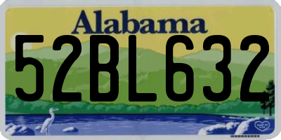 AL license plate 52BL632