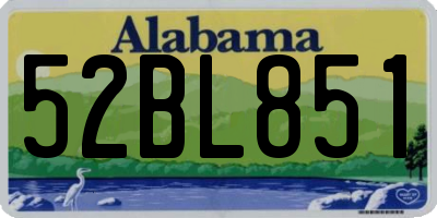 AL license plate 52BL851