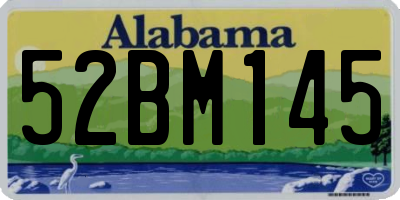 AL license plate 52BM145
