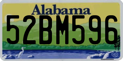 AL license plate 52BM596