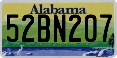 AL license plate 52BN207