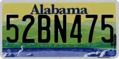 AL license plate 52BN475