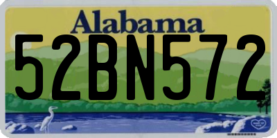 AL license plate 52BN572