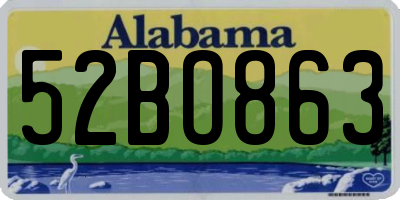 AL license plate 52BO863