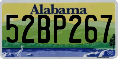 AL license plate 52BP267