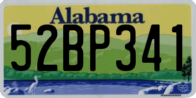 AL license plate 52BP341