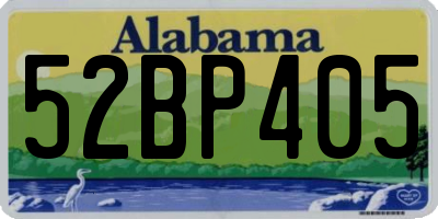 AL license plate 52BP405