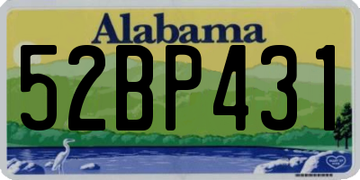 AL license plate 52BP431