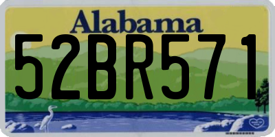 AL license plate 52BR571