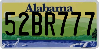 AL license plate 52BR777