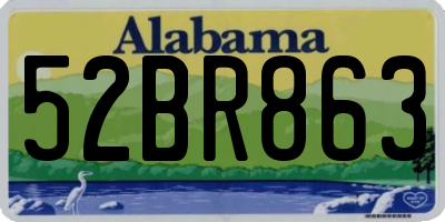 AL license plate 52BR863