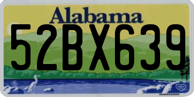 AL license plate 52BX639