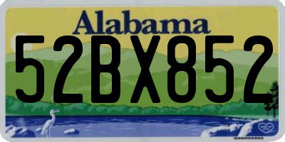 AL license plate 52BX852