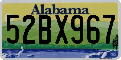 AL license plate 52BX967