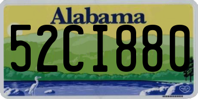 AL license plate 52CI880