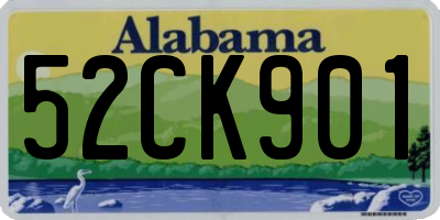 AL license plate 52CK901