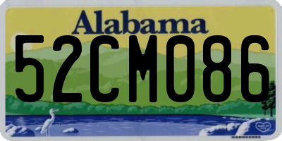 AL license plate 52CM086