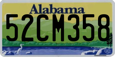 AL license plate 52CM358