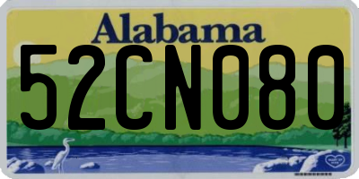 AL license plate 52CN080