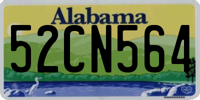AL license plate 52CN564
