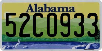 AL license plate 52CO933