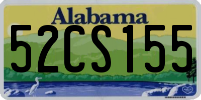 AL license plate 52CS155