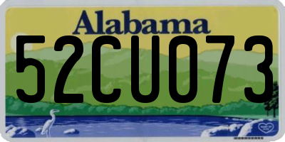 AL license plate 52CU073