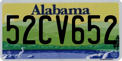 AL license plate 52CV652