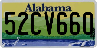 AL license plate 52CV660
