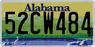 AL license plate 52CW484