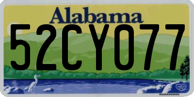 AL license plate 52CY077