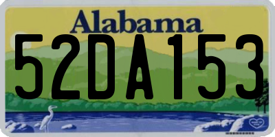 AL license plate 52DA153