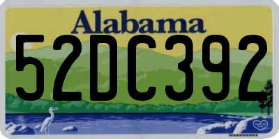 AL license plate 52DC392
