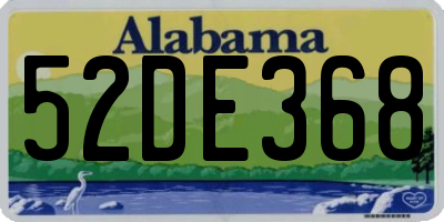 AL license plate 52DE368