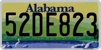 AL license plate 52DE823
