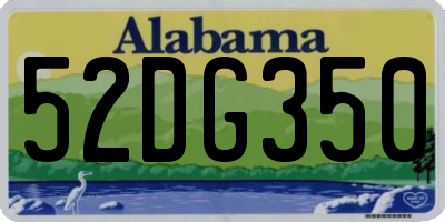 AL license plate 52DG350