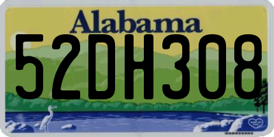 AL license plate 52DH308