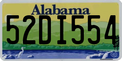 AL license plate 52DI554