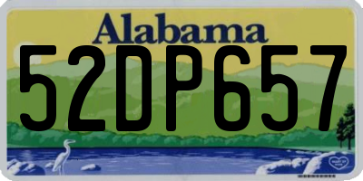 AL license plate 52DP657