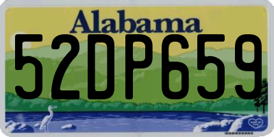AL license plate 52DP659