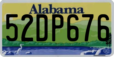 AL license plate 52DP676