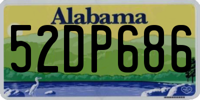 AL license plate 52DP686