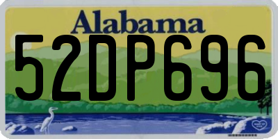 AL license plate 52DP696