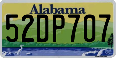 AL license plate 52DP707
